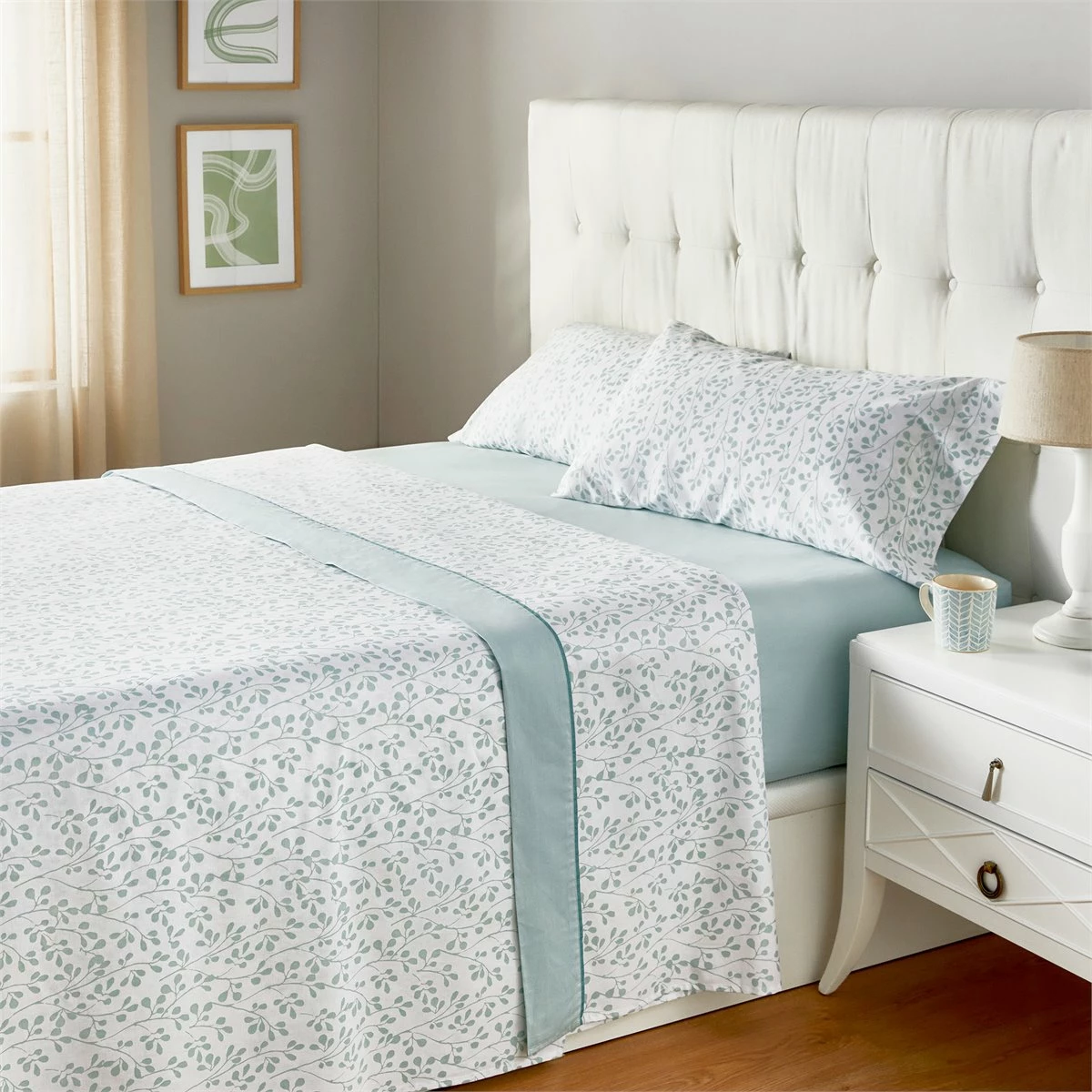 Juego De Sábanas 100% Algodón 150 Hilos V 90x200cm Pikolin Home 4 Juego De Sábanas 100% Algodón 150 Hilos V 90x200cm Pikolin Home - Imagen 2