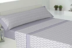 Juego De Sábanas 3 Piezas Cama 90cm Key Lila Donegal Collections