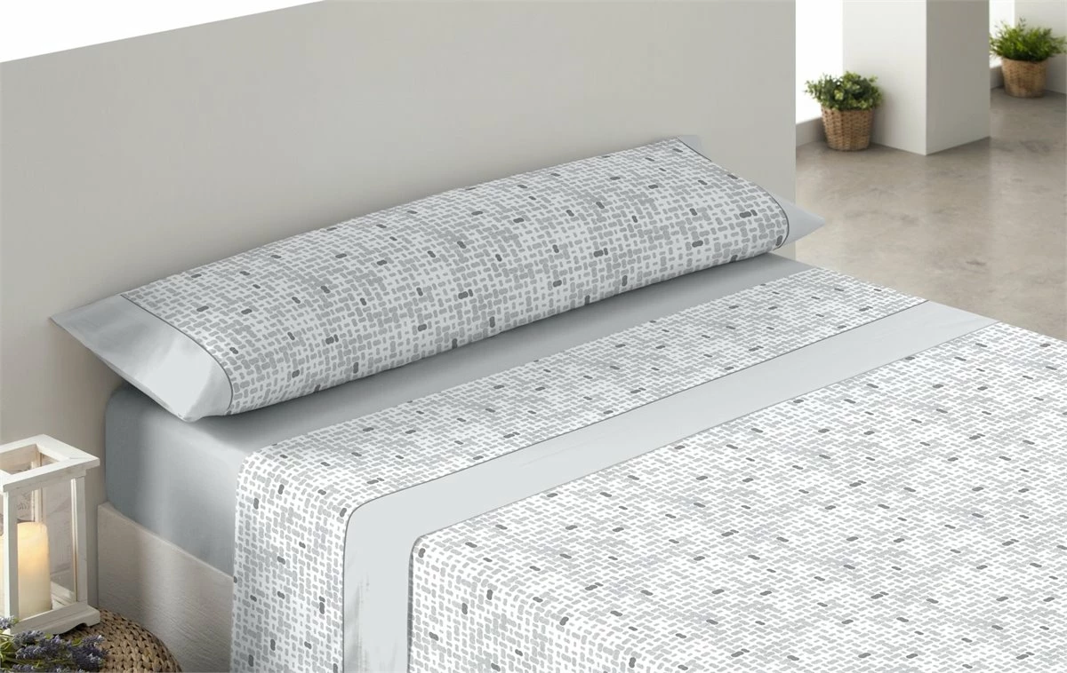 Juego De Sábanas 3 Piezas Donegal Gota Cama 90 Cm Gris 3 Juego De Sábanas 3 Piezas Donegal Gota Cama 90 Cm Gris