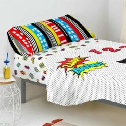 Bat Juego De Sábana Cama 80/90 (160x270 Cm) Multicolor