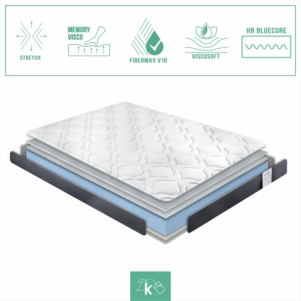 Colchón Viscoelástico Cama Nido 70 X 180 Cm Reversible Altura +/- 16 Cm 7 Colchón Viscoelástico Cama Nido 70 X 180 Cm Reversible Altura +/- 16 Cm - Imagen 5
