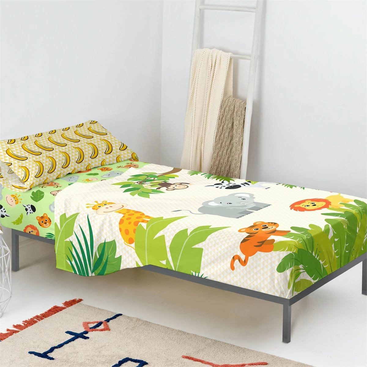 Wild Juego De Sábana Cama 80/90 (160x270 Cm) Multicolor 3 Wild Juego De Sábana Cama 80/90 (160x270 Cm) Multicolor