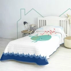 Primera página 47 Whale Colcha Cama 80/90 (180x260 Cm) Multicolor