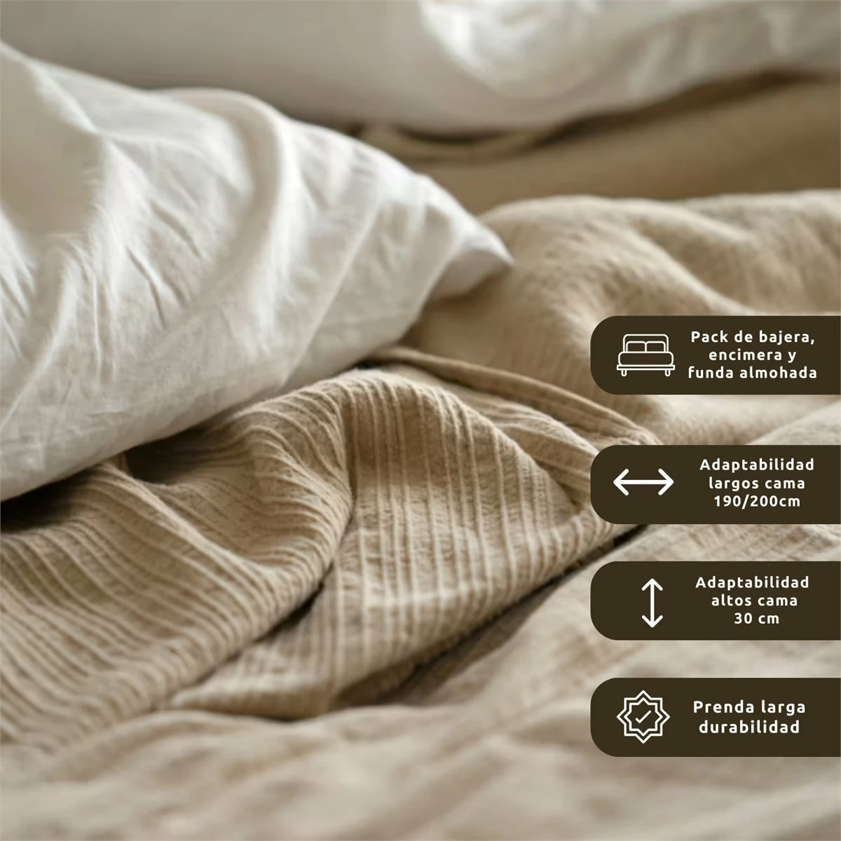 Juego De Sábanas 3 Piezas Cama 90cm Scandy Gris Donegal Collections 6 Juego De Sábanas 3 Piezas Cama 90cm Scandy Gris Donegal Collections - Imagen 4