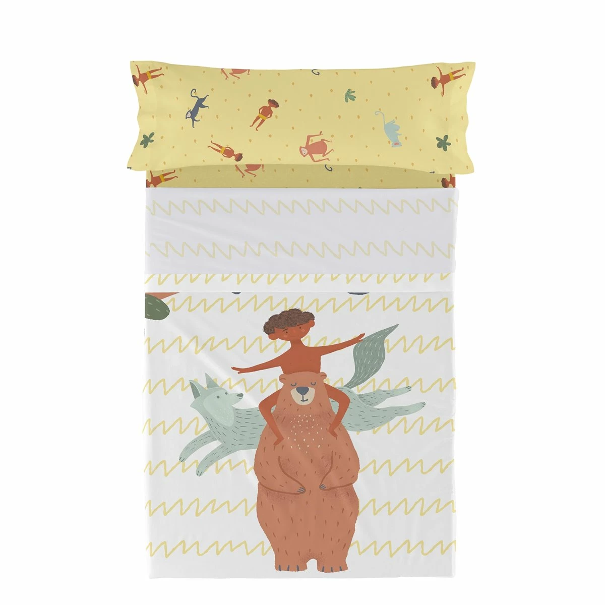 Jungle Life Juego De Sábana Cama 105 (180x270 Cm) Multicolor 6 Jungle Life Juego De Sábana Cama 105 (180x270 Cm) Multicolor - Imagen 4