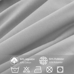 Vipalia - Juego De Sábanas Lisas 3 Piezas 50% Algodón - 50% Poliester. Modelo Rainbow Cama 135 Cm, Color Gris -CONFORAMA Ventas 69e9219e425599dd662bb09cc01d88f64707f57b c3ee84c43a9545fea5798d49f2adbf19