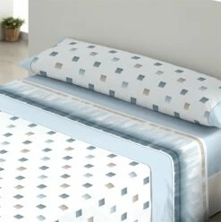 Juego De Sábanas 3 Piezas Donegal Carpeta Cama 90 Cm Azul