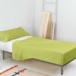 Basic Juego De Sábana Cama 80/90 (160x270 Cm) Verde