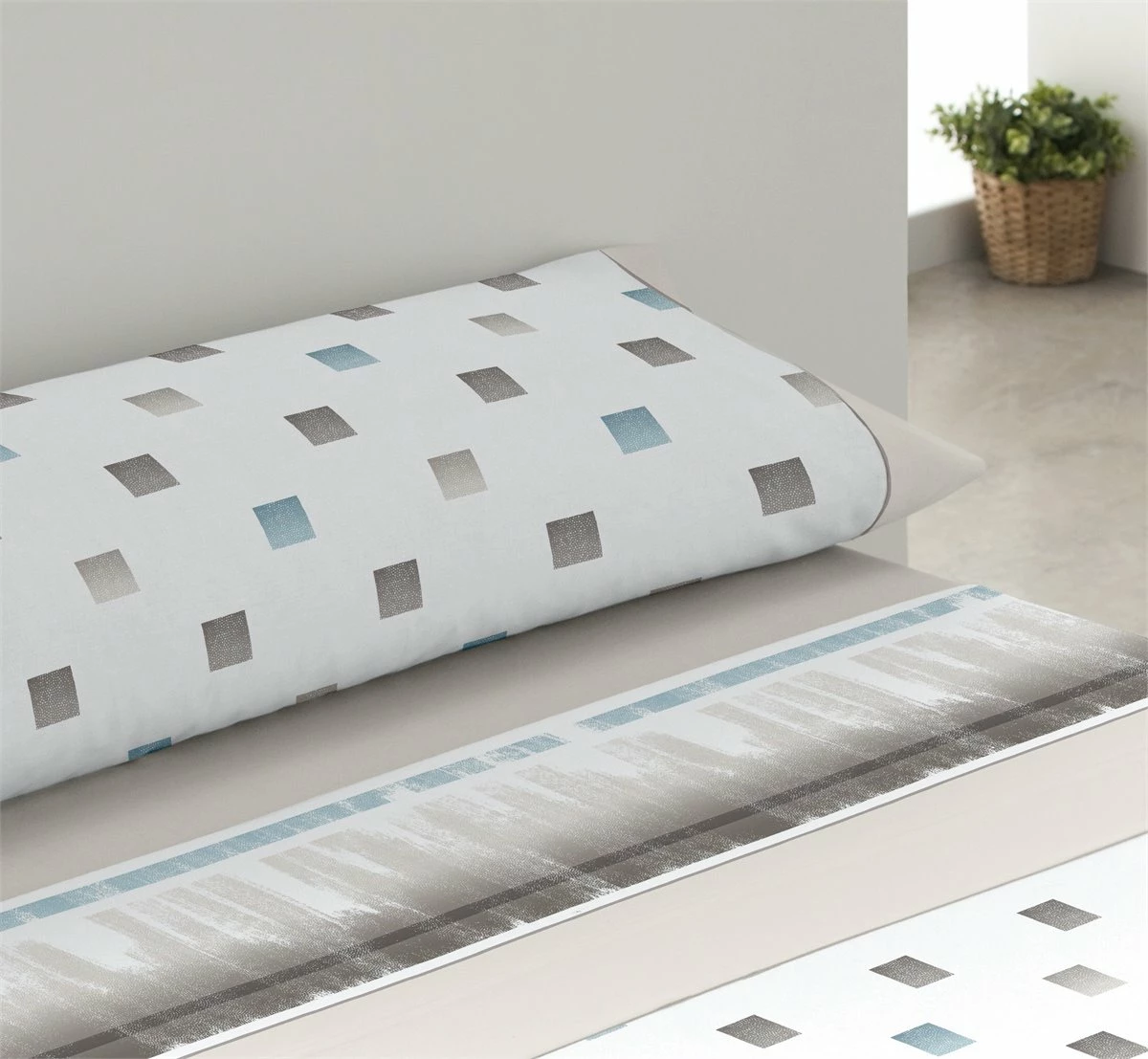 Juego De Sábanas 3 Piezas Donegal Carpeta Cama 90 Cm Marrón 4 Juego De Sábanas 3 Piezas Donegal Carpeta Cama 90 Cm Marrón - Imagen 2