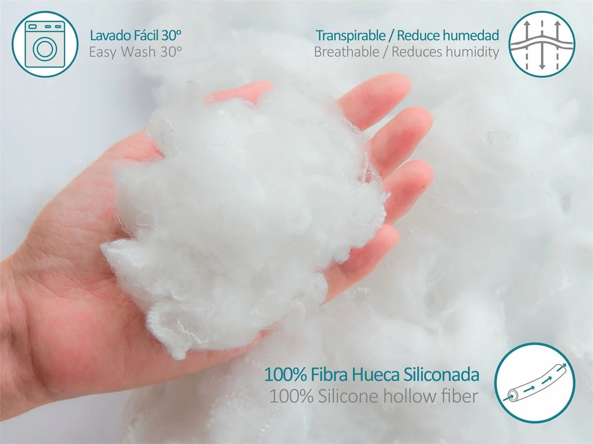 Vipalia Almohada Comoda Transpirable. Exterior Microfibra. Interior Fibra Hueca Siliconada. Lavable. Firmeza Media. Confortable Y Adaptable Al Cuello. Calidad 9 Vipalia Almohada Comoda Transpirable. Exterior Microfibra. Interior Fibra Hueca Siliconada. Lavable. Firmeza Media. Confortable Y Adaptable Al Cuello. Calidad - Imagen 7