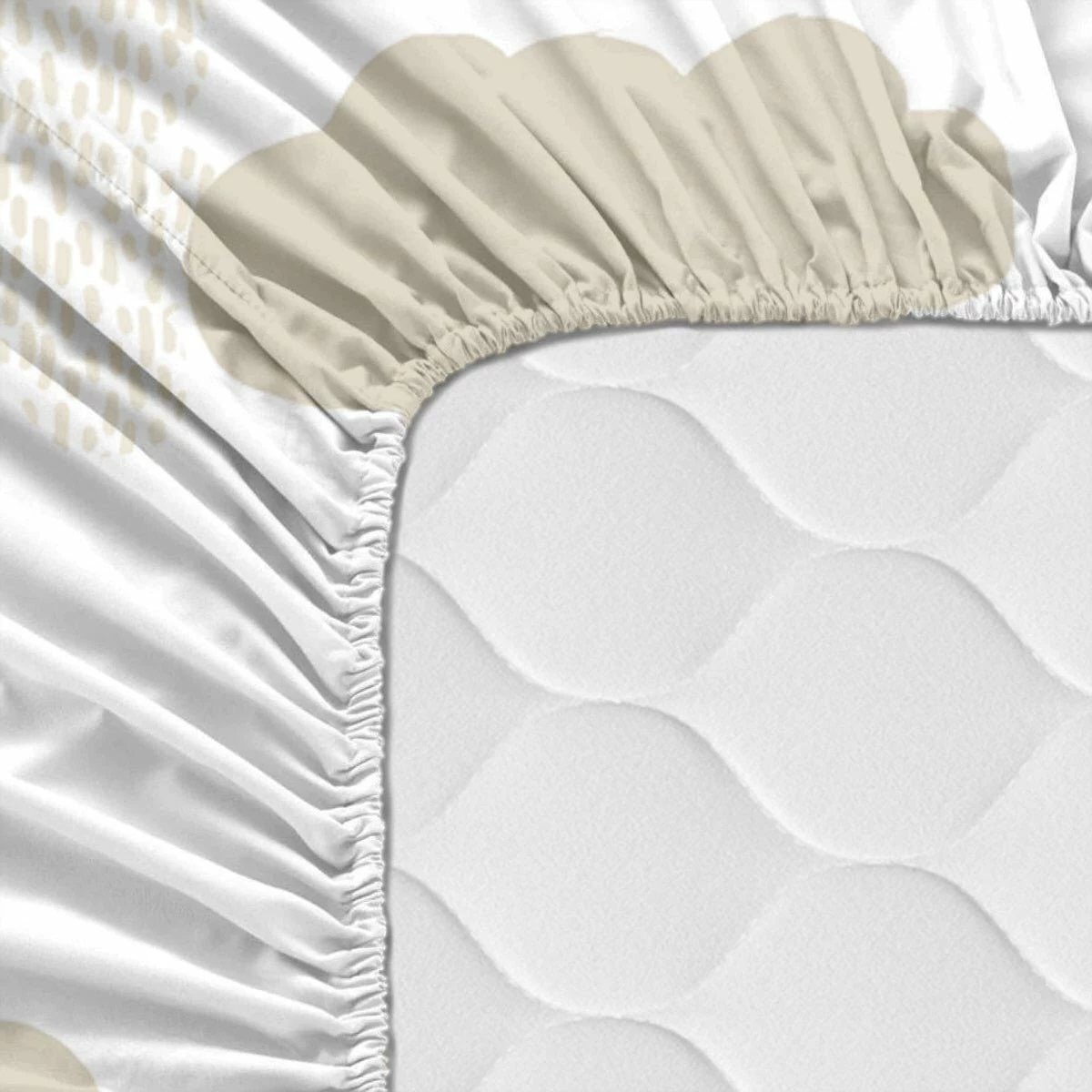 Clouds Beige Bajera Cama 90 (90x200 Cm) Beige 8 Clouds Beige Bajera Cama 90 (90x200 Cm) Beige - Imagen 6