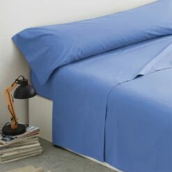 Vipalia - Juego De Sábanas Lisas 3 Piezas 50% Algodón - 50% Poliester. Modelo Rainbow Cama 90 Cm, Color Azul -CONFORAMA Ventas ac62cff62298a2614f592cabdc45a52ea356d4bf 76c4f6d691b74eb1a4dd1b211abe3f9b