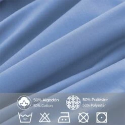 Vipalia - Juego De Sábanas Lisas 3 Piezas 50% Algodón - 50% Poliester. Modelo Rainbow Cama 150 Cm, Color Azul -CONFORAMA Ventas ac8b64a04af81b32ced4b93d2d69b75dafcae16a d0b227e9415a4b0cadc02fd7eb910bc7