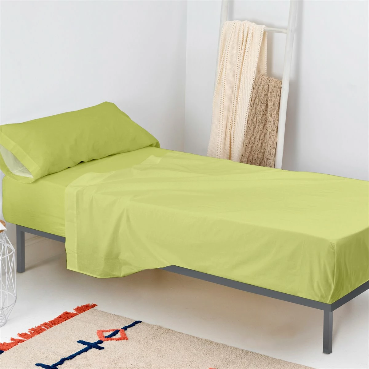 Basic Bajera Cama 90 (90x200 Cm) Verde 5 Basic Bajera Cama 90 (90x200 Cm) Verde - Imagen 3