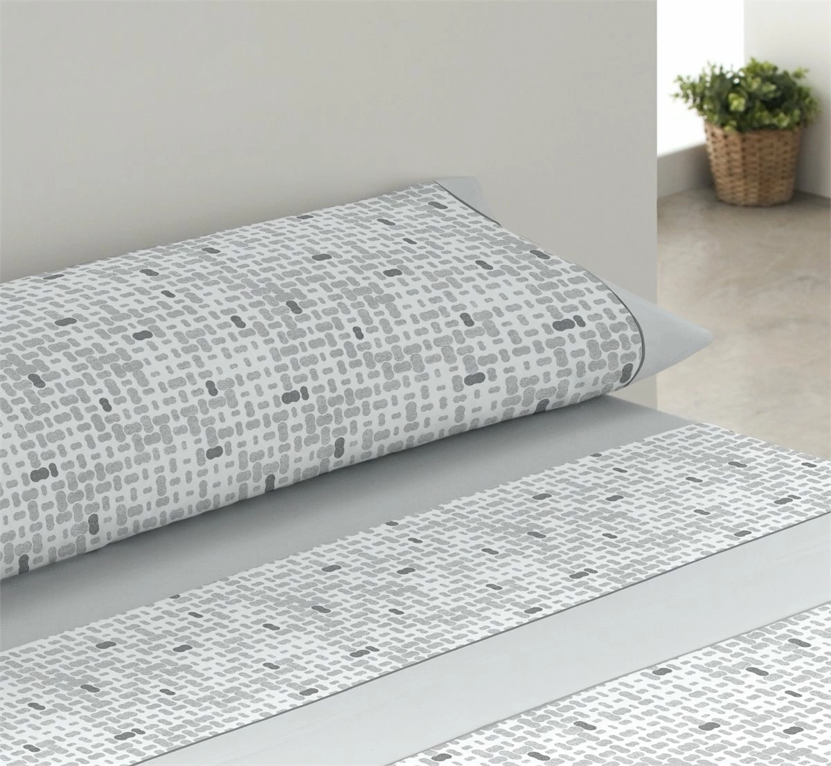 Juego De Sábanas 3 Piezas Donegal Gota Cama 90 Cm Gris 4 Juego De Sábanas 3 Piezas Donegal Gota Cama 90 Cm Gris - Imagen 2