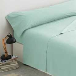 Vipalia - Juego De Sábanas Lisas 3 Piezas 50% Algodón - 50% Poliester. Modelo Rainbow Cama 150 Cm, Color Verde Agua -CONFORAMA Ventas ba77038f379d60d47a8f0e553ccf650e02d9bf94 2b8f905769d346c089921316637345b8