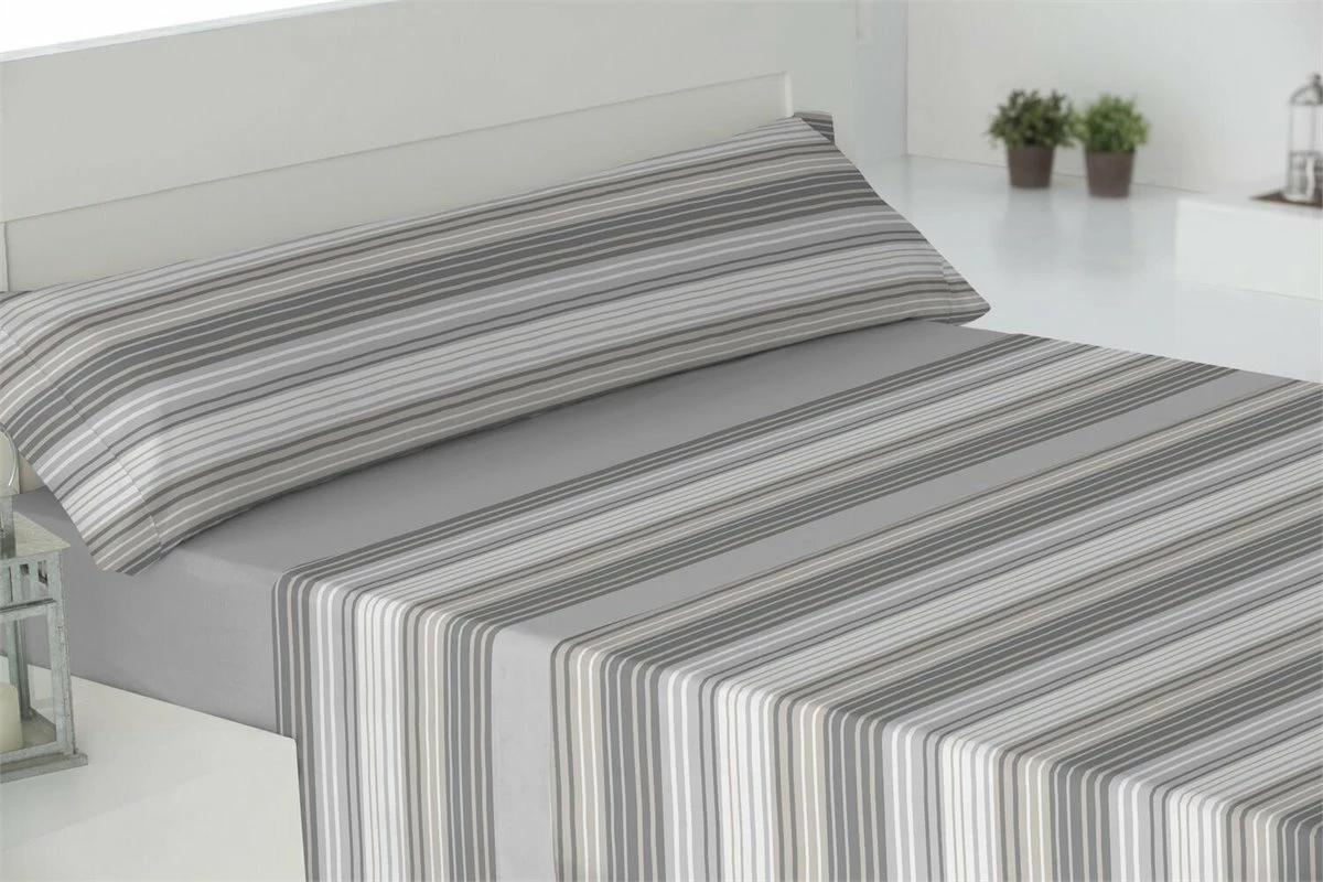 Juego De Sábanas Tres Piezas Milos Cama 150cm Gris 3 Juego De Sábanas Tres Piezas Milos Cama 150cm Gris