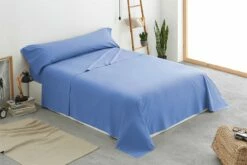 Vipalia - Juego De Sábanas Lisas 3 Piezas 50% Algodón - 50% Poliester. Modelo Rainbow Cama 150 Cm, Color Azul -CONFORAMA Ventas e65271c8c2e47e1cc1a01f0f412d3939ec5e06e1 f0e30db8299b416380cbc39704e039b2