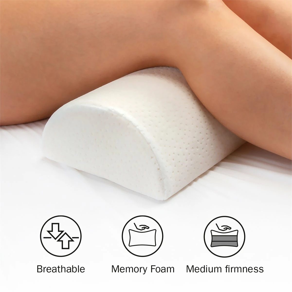 Almohada Viscoelástica De Piernas 40x20cm Pikolin Home 7 Almohada Viscoelástica De Piernas 40x20cm Pikolin Home - Imagen 5