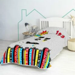 Bat Colcha Cama 105 (200x260 Cm) Multicolor