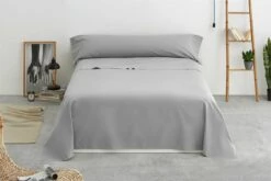 Vipalia - Juego De Sábanas Lisas 3 Piezas 50% Algodón - 50% Poliester. Modelo Rainbow Cama 135 Cm, Color Gris -CONFORAMA Ventas fce5fc08e1fc0c832350f81bb5869cb7c43ab619 6267f7555fa74d66b0c91f83bf67723a